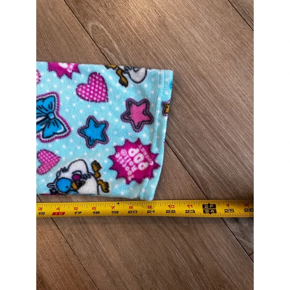 Tootsie Pops Mr Owl Fleece Pajama Pants Kids Size 10/12 Blue Hearts Stars NWT